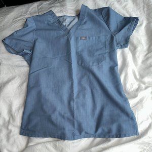 Figs Heather Indigo Caterina One Pocket Scrub Top